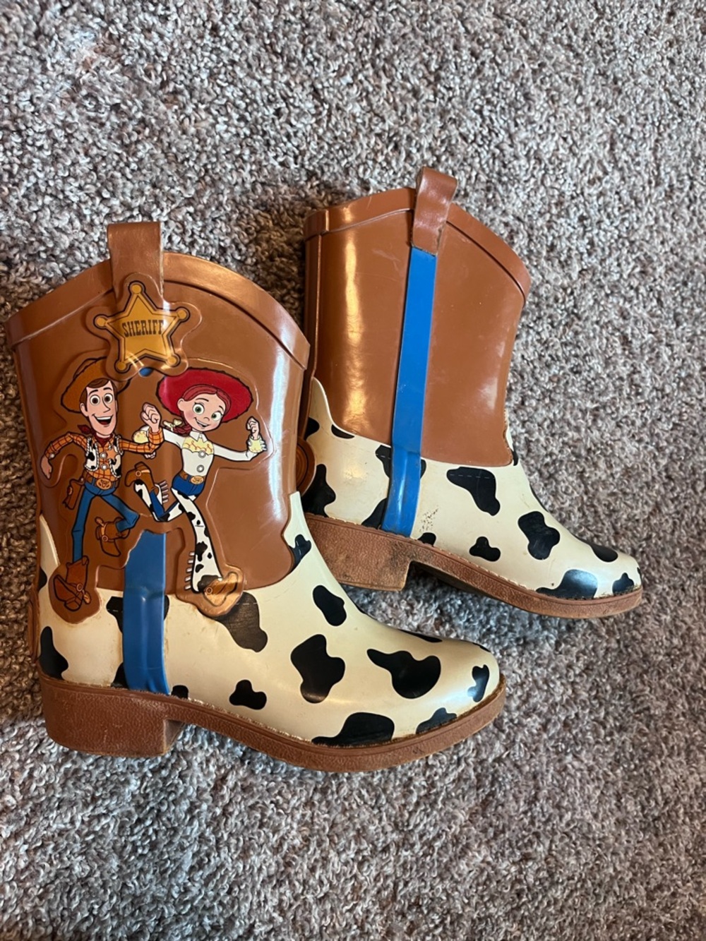 Disney Toy Story Brown & White Sheriff Rain Boots